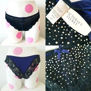 Victoria's Secret Vintage Dream Angels Lace Crystal Rhinestone Element Panty NWT